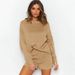 New, European And American Women's Clothing Fashion British Solid Color Sweater Shorts Set_ecoleips.com