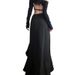 2025 Spring New Irregular Split Midi Plus Size High Waist Slimming Commuter Versatile Long Skirt For Women_ecoleips.com