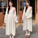 Autumn Winter New Korean Fashion Knitted Cardigan + Camisole Dress Two-Piece Set For Pregnant Women_ecoleips.com