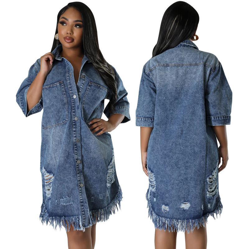 Summer Women's Short Sleeve Denim Jacket Lightweight Trendy Casual Loose Fit Hong Kong Japanese Style Niche Design_ecoleips.com