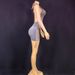 Women's Clothing Dance Training Clothes Sexy See Through Rhinestone Halter Neck Dress Female Singer Guest Host Performance Clothes_ecoleips.com