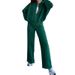 2026 New Spring Women's Clothing, Cross-Border European And American Pants Set, Casual Solid Color Loose-Fit Tie-Waist_ecoleips.com