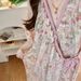 Cloud Cotton Nightgown For Women, Summer New Style, High-End Monet Garden Long Nightdress, Bathrobe, Homewear_ecoleips.com