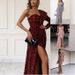 Women Sequin Floor Length Long Train Big Swing Sexy Dress Formal Prom Party Evening Banquet Gown Elegant Evening Dress_ecoleips.com