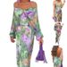 Women's Clothing Spring Off-Shoulder Tie Dye Pant Set Sexy Shawl Suspender Dress American Fashion_ecoleips.com