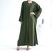 Loriya 2025 Dubai Turkey Solid Color Cotton Linen Cardigan Robe LR732&LR733_ecoleips.com