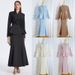 New Spring Collection European And American Women's Floral Beaded Long Sleeved Top And Fishtail Skirt Set_ecoleips.com