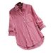 Loose Plaid Lapel Long Sleeve Retro Pocket Shirt_ecoleips.com