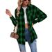 Aria Basics Aria Basics 2025 Cross-Border Women's Tops Autumn/Winter New Long-Sleeve Loose Casual European And American Plaid Shirt_ecoleips.com