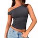 Women's Clothing Summer New All Match Solid Color Splicing Decorative Small Vest Short Suit_ecoleips.com