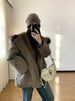 girl 2025 New Winter Workwear Loose Thickened Cotton Jacket For Women, Petite Style With Fur Collar Parka Coat_ecoleips.com