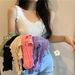 Summer Trendy Women's U Neck Knit Top Sleeveless Vest Backless Camisole INS Style Outerwear Inner Layer plus Size Clothes_ecoleips.com