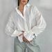 Women's Striped Shirt European American Style Long Sleeve Puff Sleeve Loose Fit Fashionable Versatile Top_ecoleips.com
