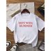 Summer New Arrival Women's T-Shirt Short Sleeve round Neck Print Design Casual Top for Adults_ecoleips.com