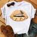 New T-shirt With Large Lips Print, White Vintage Plus-size Women's Short-sleeve Tee_ecoleips.com
