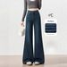 Dark Blue High-waisted Jeans Women, 2025 New Model For Autumn, Spring, Summer, Stretchy And Not Tight-fitting, Slightly_ecoleips.com