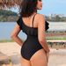 Shencai New Sexy One-Shoulder Lace Ruched One-Piece Swimsuit P2409_ecoleips.com