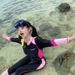 Aria Basics Women's One-piece Diving Suit, Sun-protective Long-sleeve Swimsuit, Integrated Sports Surfing Conservative 2024 New_ecoleips.com