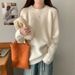 K Oversized Loose Sweater For Women With A Round Neck And Soft Texture In A Small Size With A Lazy Style And Long Sleeves. No Bag_ecoleips.com