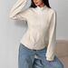 AD755 Women's New Autumn/Winter Solid Color Slim Fit Zipper Cardigan Fleece Jacket Casual Sweatshirt_ecoleips.com
