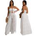 Women's Clothing Sexy Two Piece Suit For Women Fashion Lace Up Top With Loose Wide Leg Pants Suit_ecoleips.com