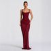 In-stock TK Cross-border Women's Clothing New 2026 Spring Slim-fit Fishbone Strap Long Solid Color Bodycon Dress_ecoleips.com