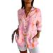 New Women's Floral Print Long Shirt Summer Trendy 3D Short Sleeve Fashion European American Style Top_ecoleips.com