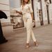 Women's Slim Fit Jumpsuit Spring Fashion Collar Commuting Wear Regular Thickness_ecoleips.com
