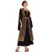 Women's Clothing Arabic Retro Gold Embroidery Black Robe_ecoleips.com