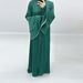 Verve Loriya2025 Fashion Trimmed Dubai Turkish Elegant Long Robe Two-Piece Set LR760_ecoleips.com