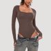 Women's Yoga Onesie Long-sleeved Sexy Tight-fitting Sports Fitness Onesie_ecoleips.com
