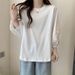 real-shot Three-quarter T-shirt For Women, New Autumn Style, Plus-size, Loose, Stylish, Versatile_ecoleips.com