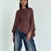 Women's Asymmetrical Butterfly Top Satin Solid Color Tie Detail European And American Style Foreign Trade Fashion Blouse for Autumn 2025_ecoleips.com