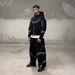 Futuristic Streetwear Zip-Up Hoodie Set With 3D Graphic – Unisex Oversized Pullover & Pants For Urban Fashion_ecoleips.com
