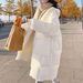 girl Women's Korean Style Mid-Length 2025 Winter New Loose Casual Coat Thickened Warm Fashion Cotton Padded Jacket_ecoleips.com
