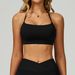 Women's High-End Feel Sports Bra Cross-Back Design Summer Yoga Vest Running Gym Top_ecoleips.com