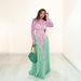 Autumn New Arrival High-Waisted Slightly Sheer Animal Print Color-Block Flowing Long Dress for Women Elegant And Stylish_ecoleips.com