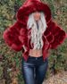 Elegant Hooded Faux Fur Coat – Solid-Color Vegan Wool Jacket For Women (S-5XL, Zipper Closure)_ecoleips.com