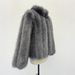 "Luxury Faux Fur Coat For Women - Winter Warm Long Sleeve Fox Fur Stitch Outerwear, Elegant Loose Fit Top"_ecoleips.com