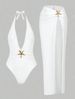 Aria Basics 2025 New European And American Style Women's Sexy Two-Piece Swimsuit, Solid Color Backless High-End Swimsuit For Women,_ecoleips.com