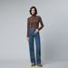 Women's Clothing Jeans Women's Autumn New Style Light Luxury Texture Big Cow Fabric Tall And Thin Three Color High Waist Straight Pants_ecoleips.com