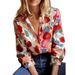 Year's Digital-Printed Women's Fashion Long-Sleeve Shirt Sells Well, Floral Top In Vibrant Colors_ecoleips.com