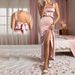 2025 Women's Long Solid Color Square Neck Slim Fit Bodycon Dress_ecoleips.com