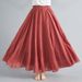 K Artistic Plus Size Half Skirt With Elastic Waistband A-line Skirt, Long Style, Solid Color, Ethnic Style, Big Swing Skirt_ecoleips.com