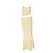 Women's European American Style Summer New Lace See through Ruffled Crop Top High Waisted Skirt Two Piece Set_ecoleips.com
