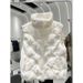 Women's Clothing Cotton Vest Stylish Lightweight High-Neck Cotton Vest For Women - Casual Layering Piece In White & Black (One Size Fits All)_ecoleips.com