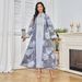 Women's Clothing Muslim Robe Women's Long Skirt Beaded Beads Abaya Dress_ecoleips.com