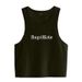 Cross-border E-commerce Euroean And American Women's Clothing Summer New Angel Baby Letter Rint Short Slim-fit Tank_ecoleips.com