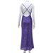 Women's Clothing Light Luxury Sequined Evening Dress Sexy Low Cut Backless Suspender Skirt Slim Temperament Elegant Fishtail Skirt Female_ecoleips.com