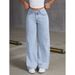 Women's Clothing High Street Fashion Brand Designer Jeans Summer New High Waist Straight Loose Casual Long Pants_ecoleips.com